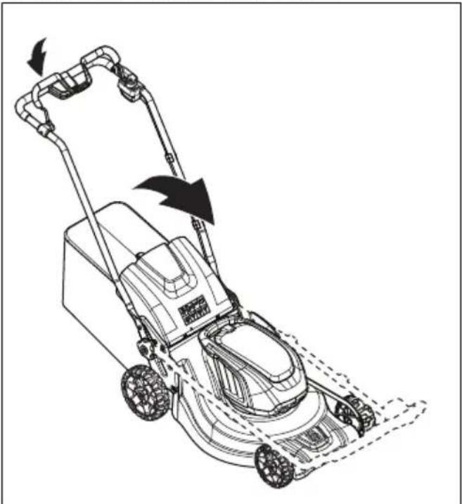 HUSQVARNA LC 247i - Colocar o produto na posição de transporte - 2