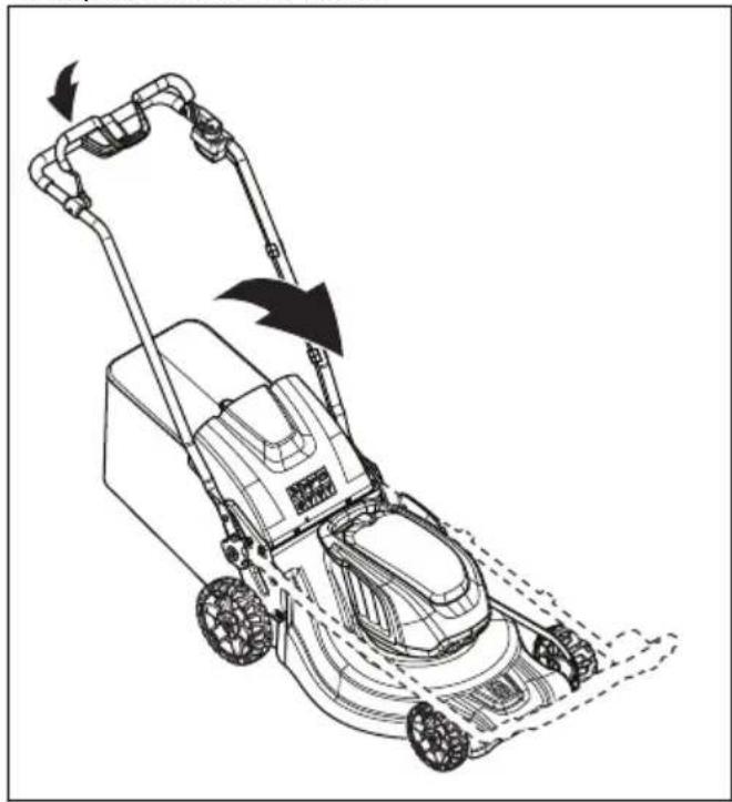 HUSQVARNA LC 247i - Het product in de transportstand zetten - 2