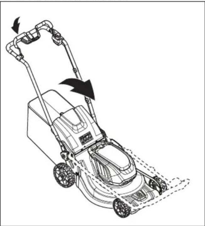 HUSQVARNA LC 247i - 製品を操作位置にセットする方法 - 2