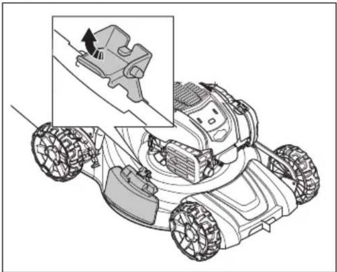 HUSQVARNA LC 356VP - Slik bytter du til modusen for sideutkast - 1