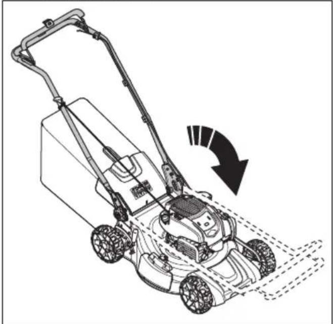 HUSQVARNA LC 356VP - Ustawienie kosiarki w pozycji transportowej - 2