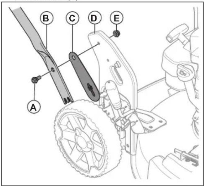HUSQVARNA LC 356VP - За да монтирате ръкохватката - 1