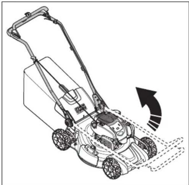 HUSQVARNA LC 356VP - 製品を搬送位置にセットする方法 - 2