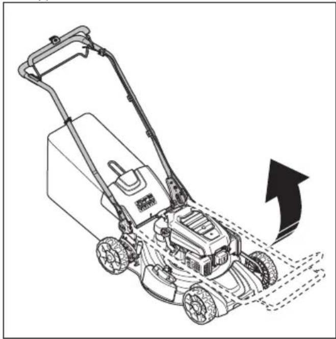 HUSQVARNA LC 151S - So bringen Sie das Gerät in die Betriebsposition - 1