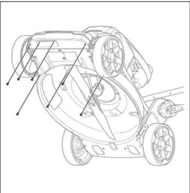 HUSQVARNA LC 151S - A hajtómű fedele alatti területet tisztítása (LB 251S) - 2
