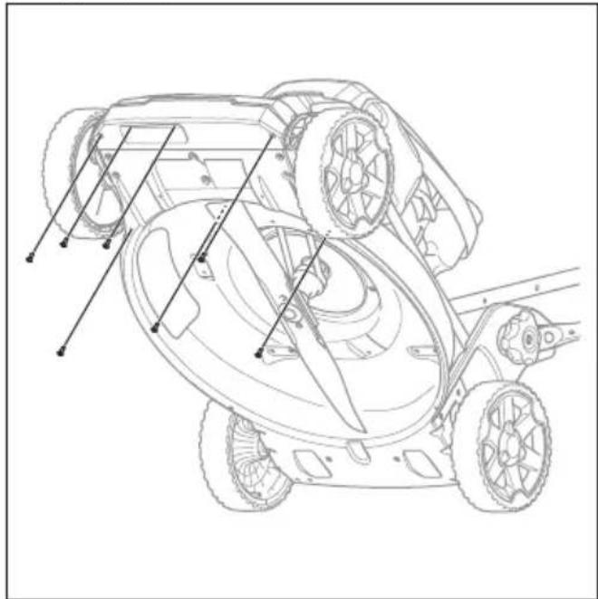 HUSQVARNA LC 151S - Voimansiirron kannen alapuolen puhdistaminen (LB 251S) - 2