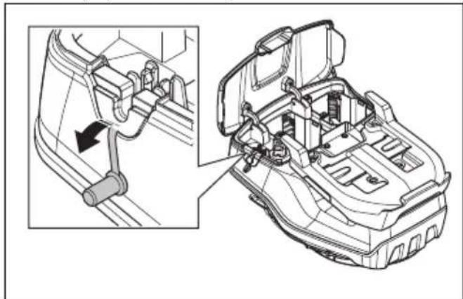 HUSQVARNA LB 548i - Pentru a instalăși demonta bateria multiplă (accessoriu) - 4