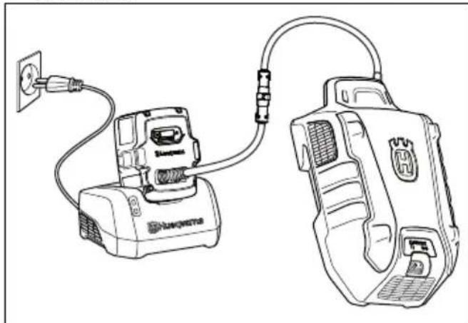 HUSQVARNA LB 548i - A tobbmodulos akkumulator toltese - 1
