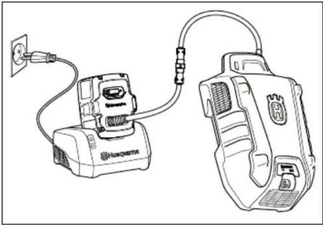 HUSQVARNA LB 548i - Carregar a bateria multifla - 1