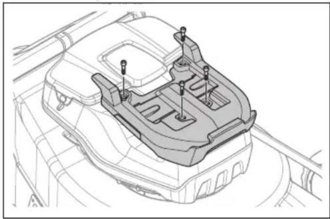 HUSQVARNA LB 548i - Multiakun (lisävaruste) asentaminen ja irrottaminen - 2
