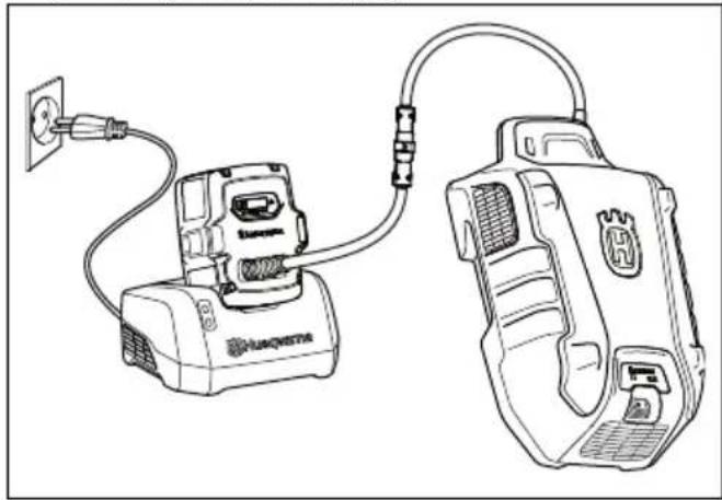 HUSQVARNA LB 548i - Coklu akuyu sarj etme - 1