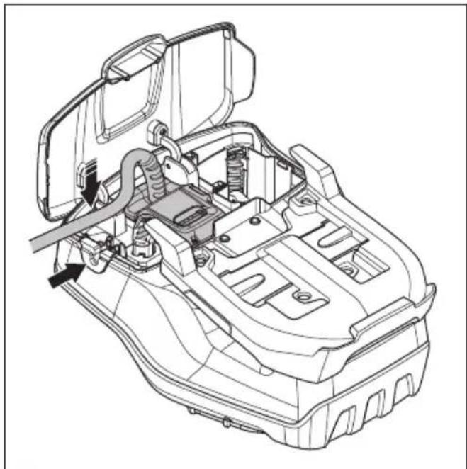 HUSQVARNA LB 548i - De multi-accu (accessoire) monteren en verwijderen - 6