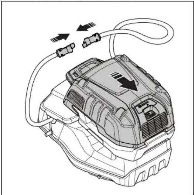 HUSQVARNA LB 548i - Montera och ta bort batteripacket (tillbehör) - 7