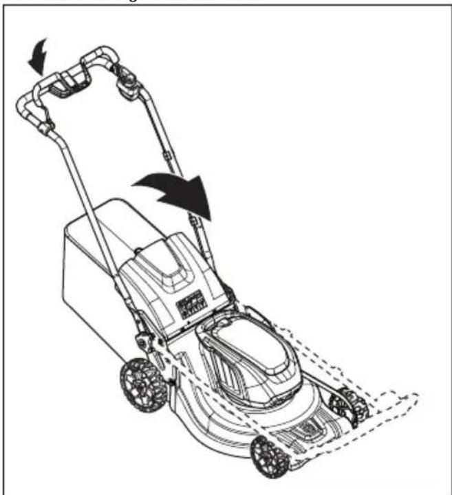 HUSQVARNA LB 548i - Ajuste del producto a la posicion de transporte (LC 551iV) - 2