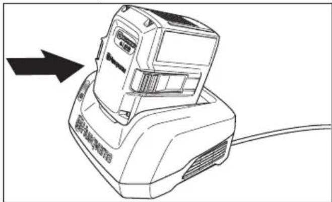 HUSQVARNA LB 548i - Sádan oplades batteriet - 2