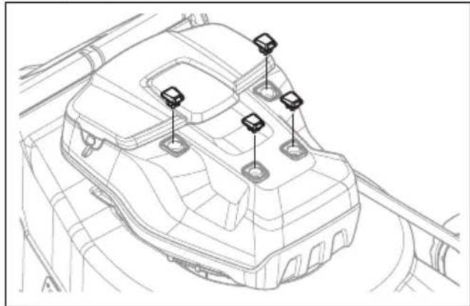 HUSQVARNA LB 548i - Pentru a instalăși demonta bateria multiplă (accessoriu) - 1