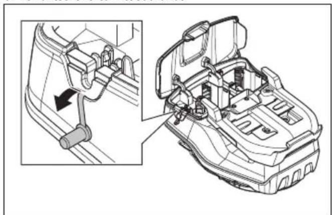 HUSQVARNA LB 548i - A tobbmodulos akkumulator (tartozek) be- es kiszerelse - 4