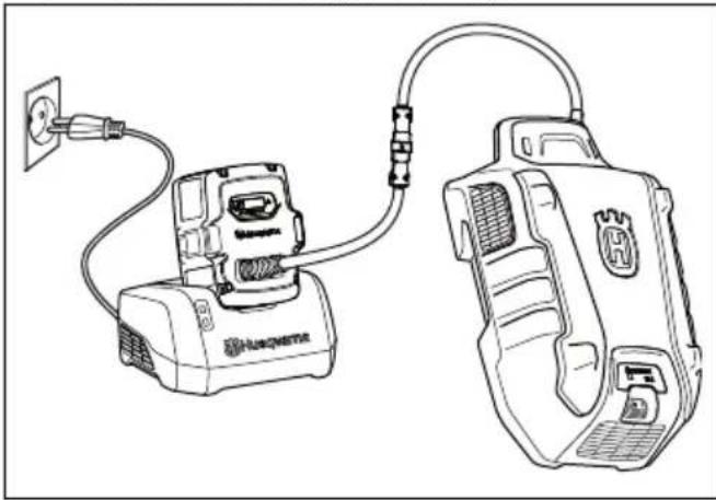 HUSQVARNA LB 548i - To charge the multi battery - 1