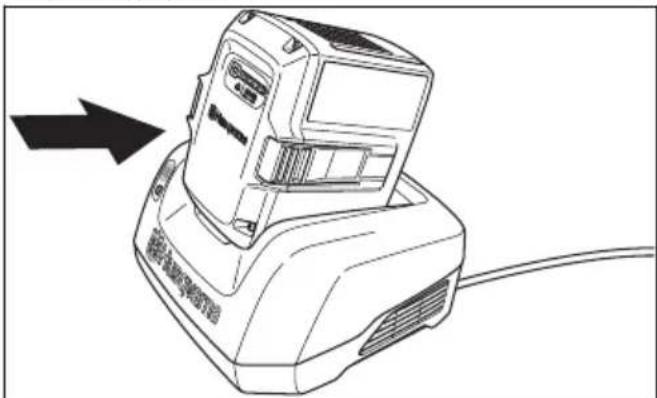 HUSQVARNA LB 548i - Akumuliatoriaus jkrovimas - 2