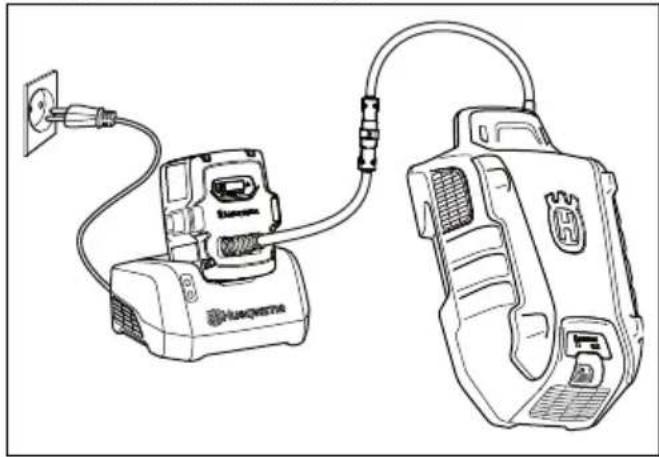 HUSQVARNA LB 548i - Slik lader du multibatteriet - 1