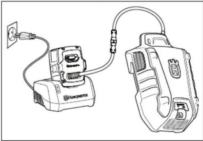HUSQVARNA LB 548i - Stav nabijeni baterie - 1