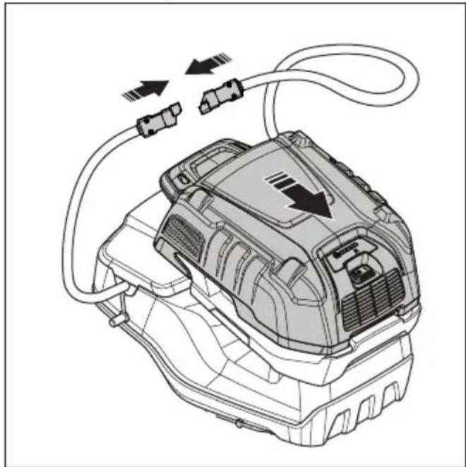 HUSQVARNA LB 548i - A tobbmodulos akkumulator (tartozek) be- es kiszerelse - 7