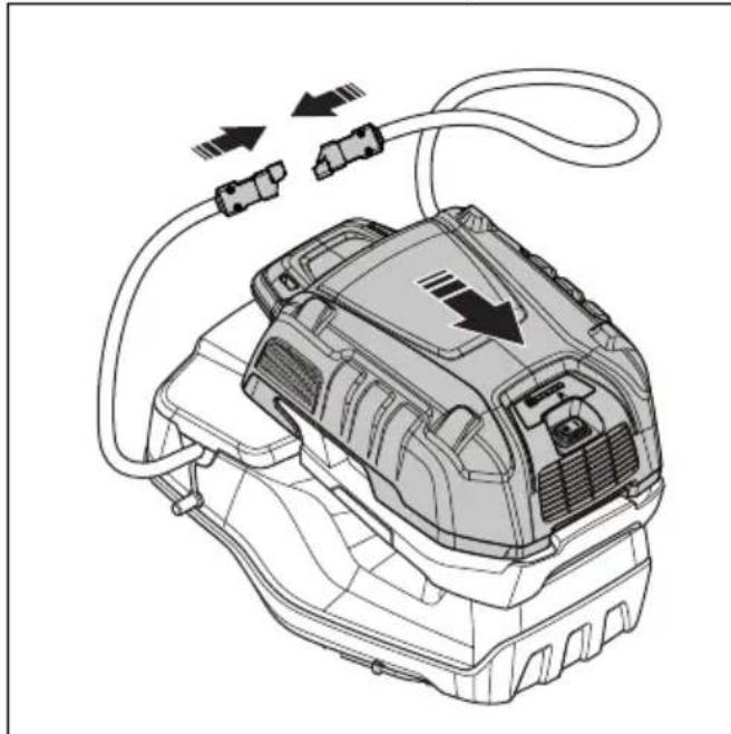 HUSQVARNA LB 548i - Slik monterer du og tar av multibatteriet (tilbehør) - 7