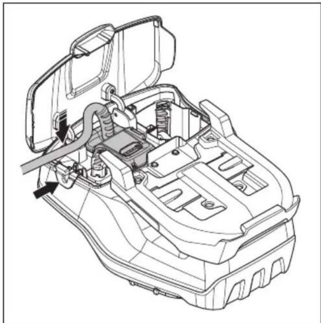 HUSQVARNA LB 548i - Installazione e rimozione della batteria multipla (accessorio) - 6