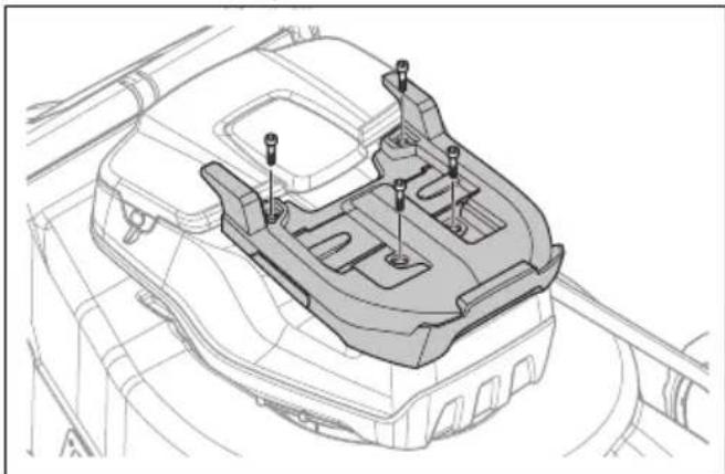 HUSQVARNA LB 548i - Extracción e instalación de la bateria multiple (accesorio) - 2