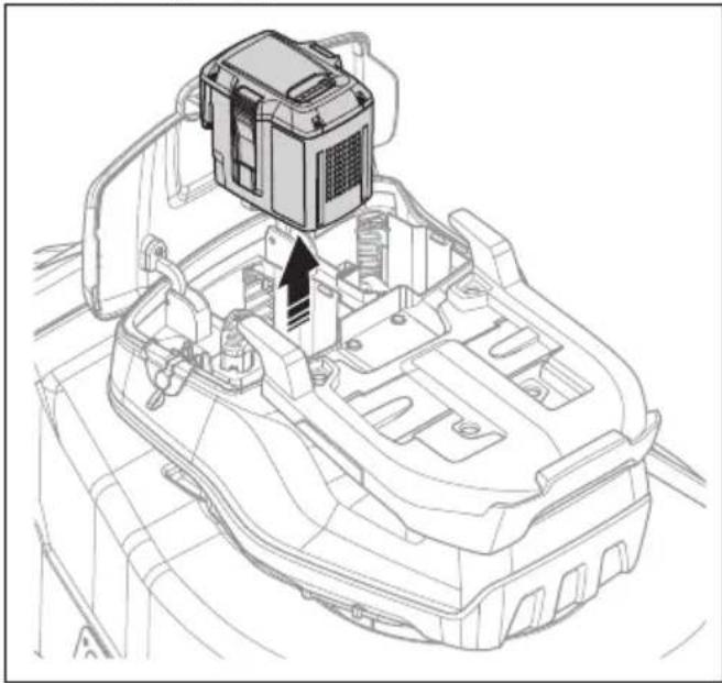 HUSQVARNA LB 548i - Multiakun (lisävaruste) asentaminen ja irrottaminen - 3