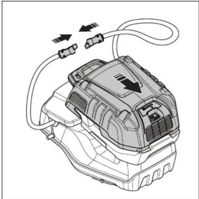 HUSQVARNA LB 548i - So installmenten und entfern den Sie den Multi-Akku (Zubehör) - 7
