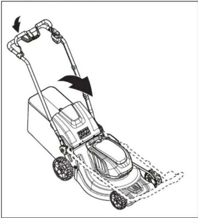 HUSQVARNA LB 548i - Ripiegare l'impugnatura in avanti. - 1
