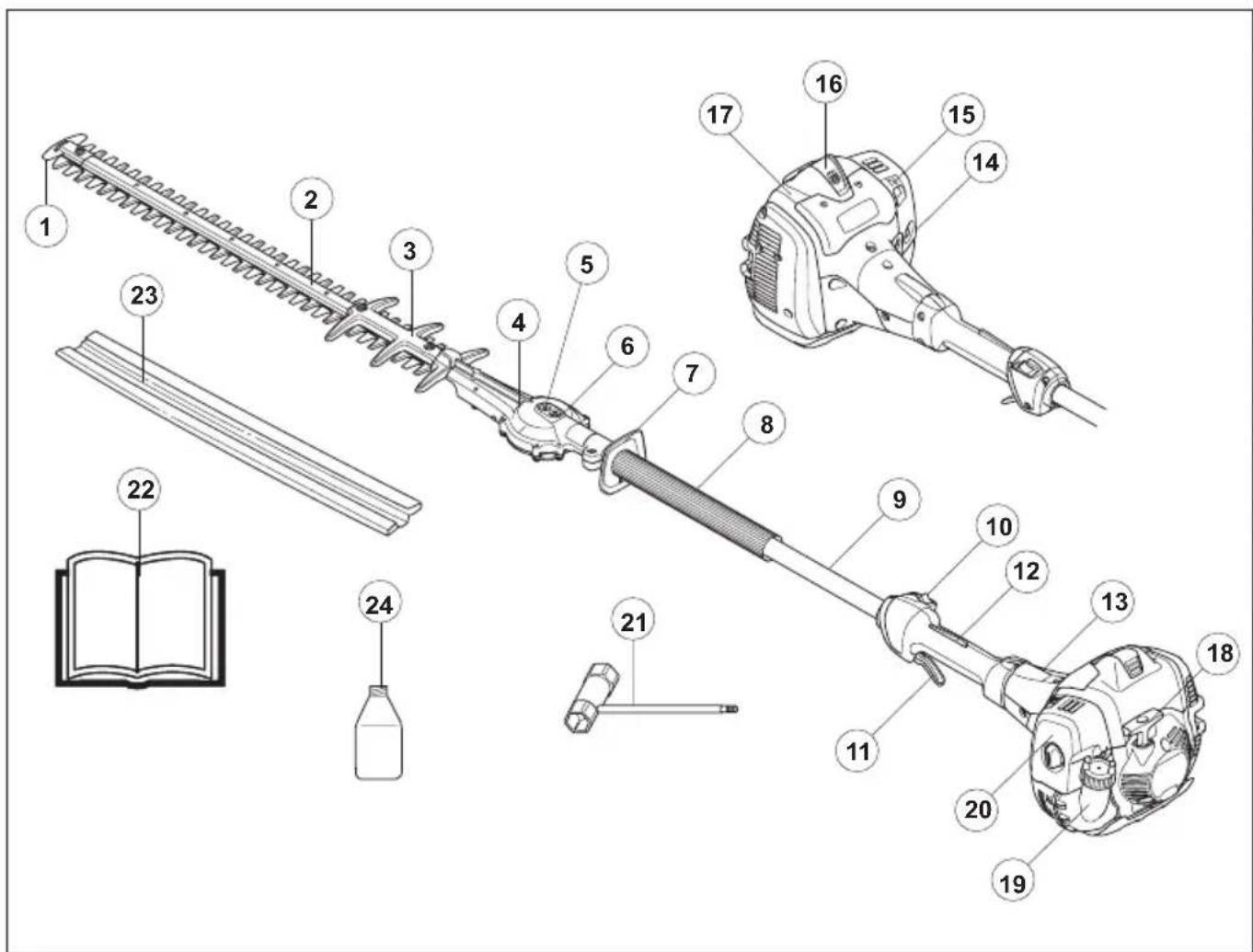 HUSQVARNA 525HF3S - PARTILE COMPONENTE - 1