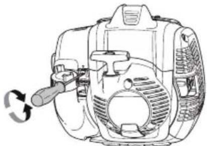 HUSQVARNA 525HF3S - Adjustment of the idle speed - 1