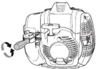 HUSQVARNA 525HF3S - Inställning av tomgangsvarvtalet - 1