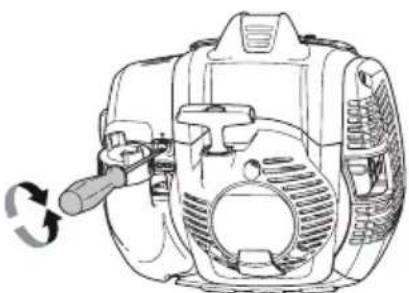 HUSQVARNA 525HF3S - Einstellung der Leerlaufdrehzahl - 1