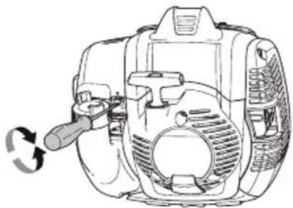 HUSQVARNA 525HF3S - Justering av tomgangsturtall - 1