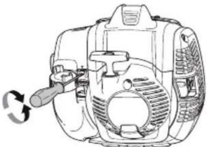 HUSQVARNA 525HF3S - Justering af tomgangsomdrejningstallet - 1