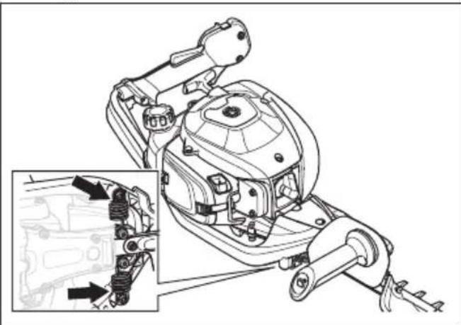 HUSQVARNA 522HSR75X - Sådan kontrolleres vibrationsdæmpningssystemet - 1