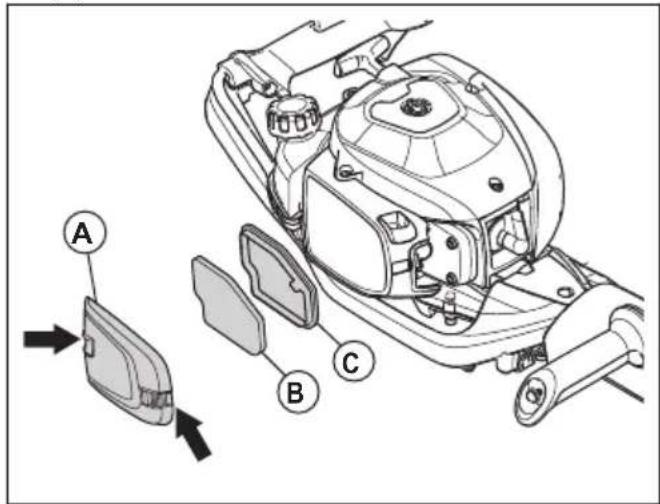 HUSQVARNA 522HSR75X - Pour nettoyer le filtre à air - 1