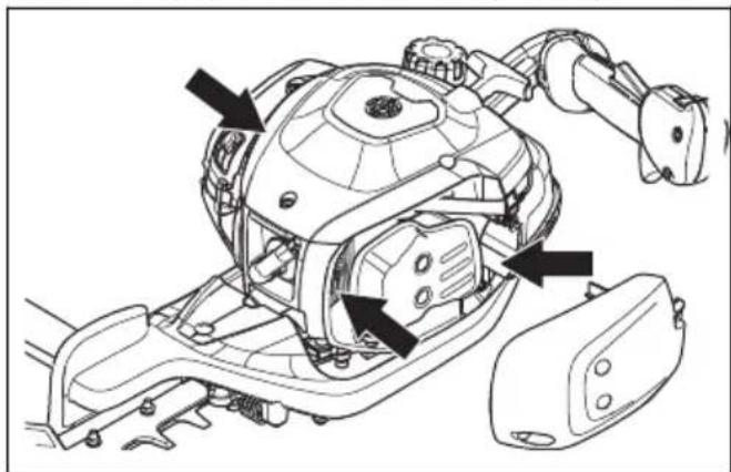 HUSQVARNA 522HSR75X - Så rengör du kylsystemet - 2
