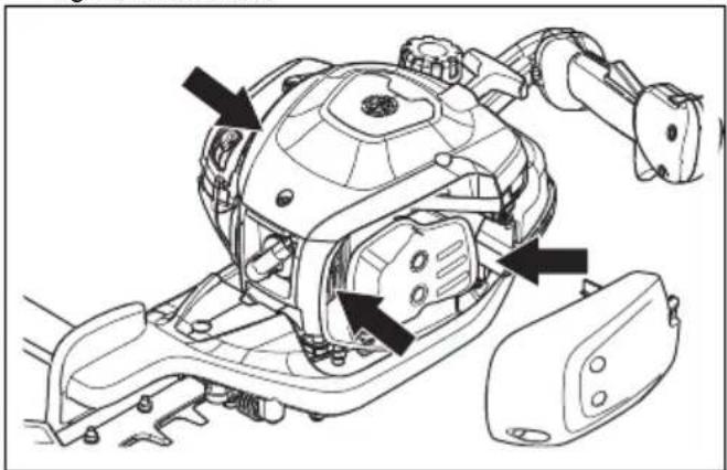 HUSQVARNA 522HSR75X - Jahutussüsteemi puhastamine - 2