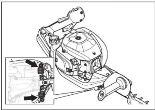 HUSQVARNA 522HSR75X - Verificar o sistema antivibração - 1