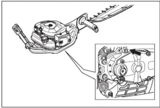 HUSQVARNA 522HSR75X - Pārnesumkārbas (reduktora) kartera ieellošana - 1