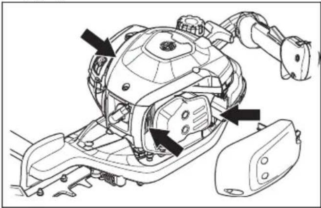 HUSQVARNA 522HS75X - Καθαρισμός του συστήματος ψύξης - 2
