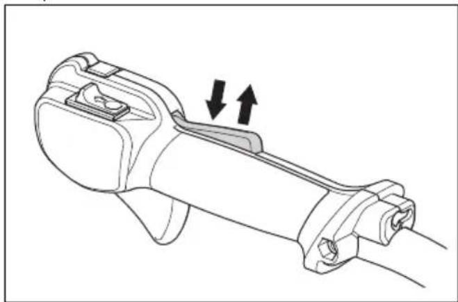 HUSQVARNA 522HS75X - Preverjanje delovanja zaklepa ročice plina - 2