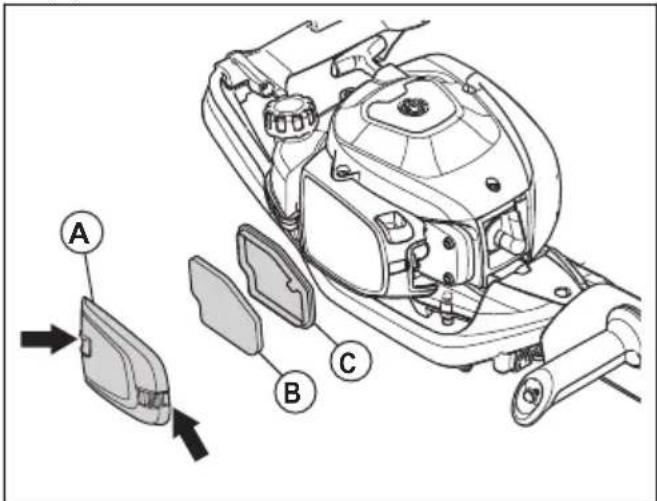 HUSQVARNA 522HS75X - Pour nettoyer le filtre à air - 1