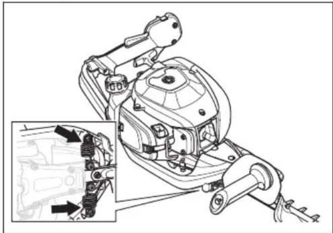 HUSQVARNA 522HS75X - Titreşim azaltma sistemini kontrol etme - 1