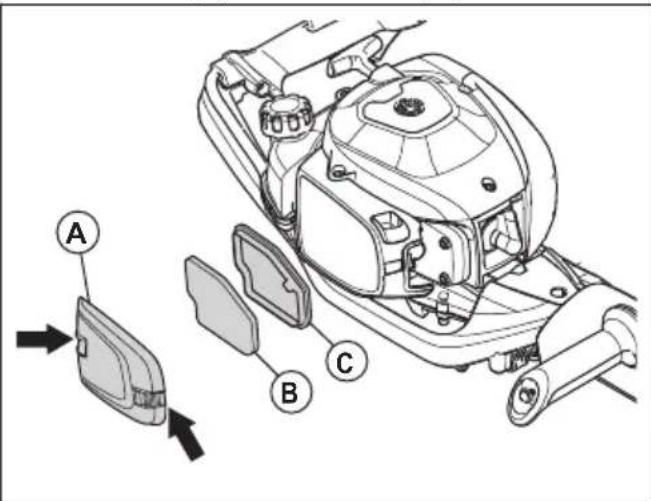 HUSQVARNA 522HS75X - Καθαρισμός του φίλτρου αέρα - 1