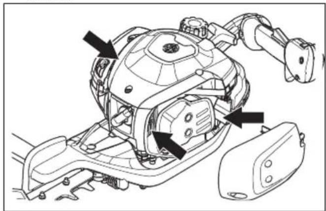 HUSQVARNA 522HS75X - To clean the cooling system - 2